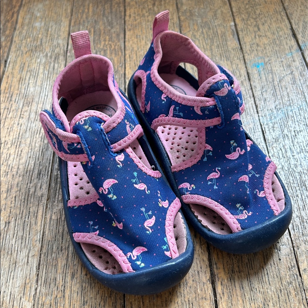 Carter's Blue and pink flamingo Kids Water Shoes